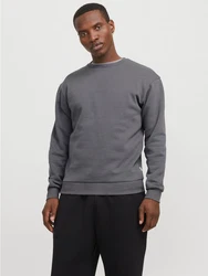 JACK & JONES Sweatshirt JJEBradley Dunkelgrau/Hellgrau/Grau