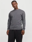 JACK & JONES Sweatshirt JJEBradley Dunkelgrau/Hellgrau/Grau