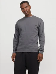 JACK & JONES Sweatshirt JJEBradley Dunkelgrau/Hellgrau/Grau