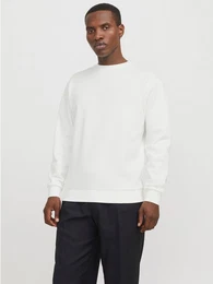 Sweatshirt JJEBRADLEY SWEAT CREW NOOS mit Rippbndchen