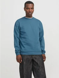 Sweatshirt JJEBRADLEY SWEAT CREW NOOS mit Rippbndchen