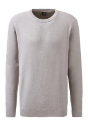John Devin Strickpullover Grau/Hellgrau