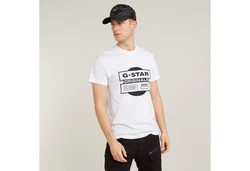 G-STAR T-Shirt Originals Underground Rundhals Weiß/Creme/Dunkelrot/Grau/Silber