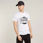 G-STAR T-Shirt Originals Underground Rundhals Weiß/Creme/Dunkelrot/Grau/Silber