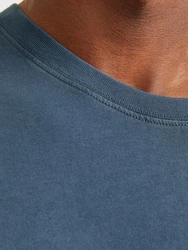 Jack & Jones Rundhalsshirt JJECHARGE FADED TEE O-NECK NOOS Dunkelblau/Blau/Grau