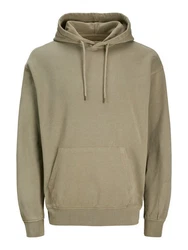 Jack & Jones Kapuzensweatshirt JJECHARGE FADED SWEAT HOOD Khaki/Beige