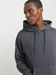 Jack & Jones Kapuzensweatshirt JJECHARGE FADED SWEAT HOOD Dunkelgrau/Dunkelblau/Hellgrau/Grau