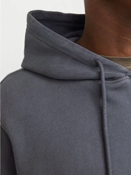 Jack & Jones Kapuzensweatshirt JJECHARGE FADED SWEAT HOOD Dunkelgrau/Dunkelblau/Hellgrau/Grau