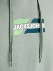 Jack & Jones Hoodie JJECORP GRAPHIC SWEAT HOOD Grün/Dunkelgrün