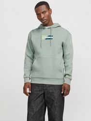 Jack & Jones Hoodie JJECORP GRAPHIC SWEAT HOOD Grün/Dunkelgrün