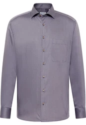 Eterna Langarmhemd COMFORT FIT NON IRON Dunkelblau/Lila/Hellblau/Braun/Blau