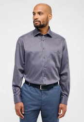 Eterna Langarmhemd COMFORT FIT NON IRON Dunkelblau/Lila/Hellblau/Braun/Blau