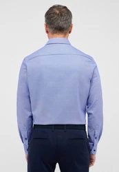 Eterna Langarmhemd SLIM FIT NON IRON Hellblau/Dunkelblau/Blau/Grau