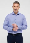 Eterna Langarmhemd SLIM FIT NON IRON Hellblau/Dunkelblau/Blau/Grau