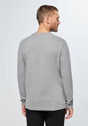 STREET ONE MEN Langarmshirt Grau/Hellgrau
