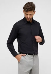 Eterna Langarmhemd MODERN FIT NON IRON Dunkelblau/Schwarz/Dunkelgrau