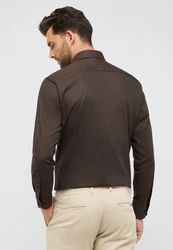 Eterna Langarmhemd MODERN FIT NON IRON Dunkelbraun/Khaki/Dunkelgrün/Braun
