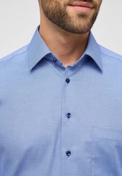 Eterna Langarmhemd MODERN FIT NON IRON Hellblau/Dunkelblau/Blau