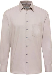 Eterna Langarmhemd MODERN FIT NON IRON Beige/Lila/Braun