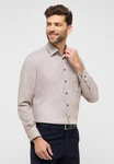Eterna Langarmhemd MODERN FIT NON IRON Beige/Lila/Braun