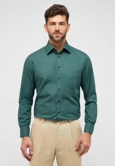Eterna Langarmhemd MODERN FIT NON IRON Grün/Dunkelgrün/Türkis