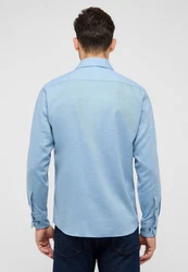 Eterna Langarmhemd MODERN FIT EASY IRON Hellblau/Blau