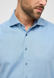 Eterna Langarmhemd MODERN FIT EASY IRON Hellblau/Blau