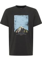 MUSTANG Kurzarmshirt T-Shirt Dunkelgrau/Schwarz/Braun/Fliederfarben/Rot/Blau/Dunkelgrün/Türkis