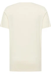 MUSTANG Kurzarmshirt T-Shirt Weiß/Creme/Khaki/Hellblau/Beige