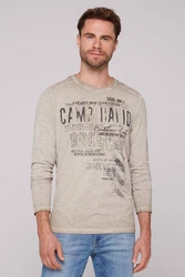 CAMP DAVID Langarmshirt Khaki/Gelb/Dunkelgrün