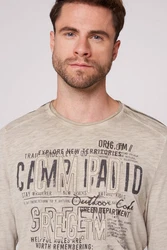CAMP DAVID Langarmshirt Khaki/Gelb/Dunkelgrün