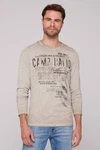 CAMP DAVID Langarmshirt Khaki/Gelb/Dunkelgrün