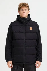 North Bend Steppweste NBElias Schwarz/Orange/Braun