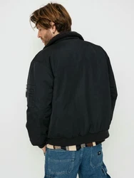 iriedaily U-Rope bergangsjacke im Blousonstil mit Teddyfleece-Kragen hellgrau/schwarz
