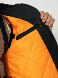 iriedaily U-Rope bergangsjacke im Blousonstil mit Teddyfleece-Kragen hellgrau/schwarz