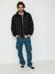 iriedaily U-Rope bergangsjacke im Blousonstil mit Teddyfleece-Kragen hellgrau/schwarz