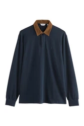 Next Rugbyshirt  Dunkelblau/Hellblau