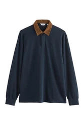 Next Rugbyshirt  Dunkelblau/Hellblau