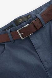 Next Stretch-Hose Slim Fit Jeans-Stil mit Gürtel Dunkelblau/Grau/Blau/Hellblau