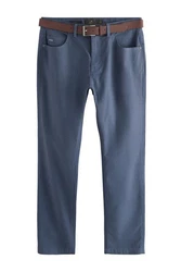 Next Stretch-Hose Slim Fit Jeans-Stil mit Gürtel Dunkelblau/Grau/Blau/Hellblau