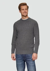 s.Oliver Strickpullover Dunkelgrau/Grau/Hellgrau