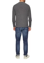 s.Oliver Strickpullover Dunkelgrau/Grau/Hellgrau