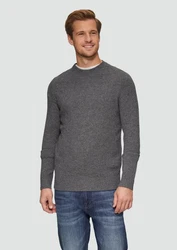 s.Oliver Strickpullover Dunkelgrau/Grau/Hellgrau
