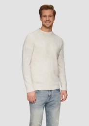Strickpullover Strickpullover aus reiner Wolle Rippblende