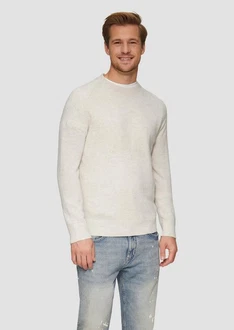 s.Oliver Strickpullover Weiß/Grau/Khaki/Creme/Beige