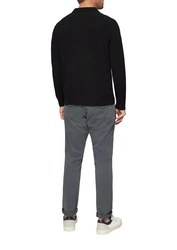 s.Oliver Strickpullover Softer Polo-Strickpullover Schwarz/Rot