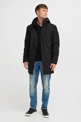 Indicode Winterjacke modischer Mantel Schwarz/Braun
