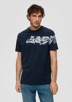s.Oliver Kurzarmshirt T-Shirt mit Rundhalsausschnitt Artwork