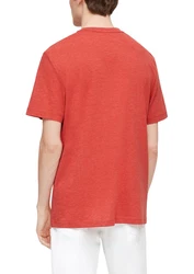 s.Oliver Kurzarmshirt T-Shirt mit Frontprint Rot