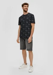 s.Oliver T-Shirt mit Logo-Print Dunkelblau/Schwarz